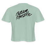 Load image into Gallery viewer, AUD Women's Cropped T-Shirt - dusty mint blue
